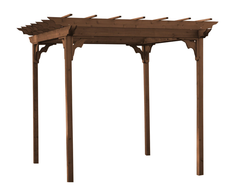 A&L Furniture Co. Amish-Made Cedar Pergola with Swing Hangers AL700C