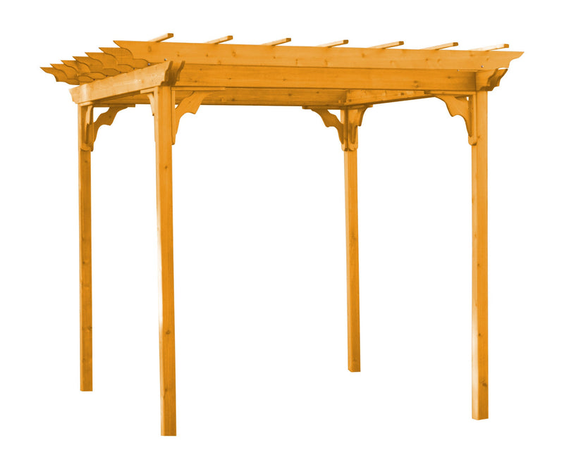 A&L Furniture Co. Amish-Made Cedar Pergola with Swing Hangers AL700C