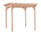 A&L Furniture Co. Amish-Made Cedar Pergola with Swing Hangers AL700C