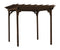 A&L Furniture Co. Amish-Made Cedar Pergola with Swing Hangers AL700C