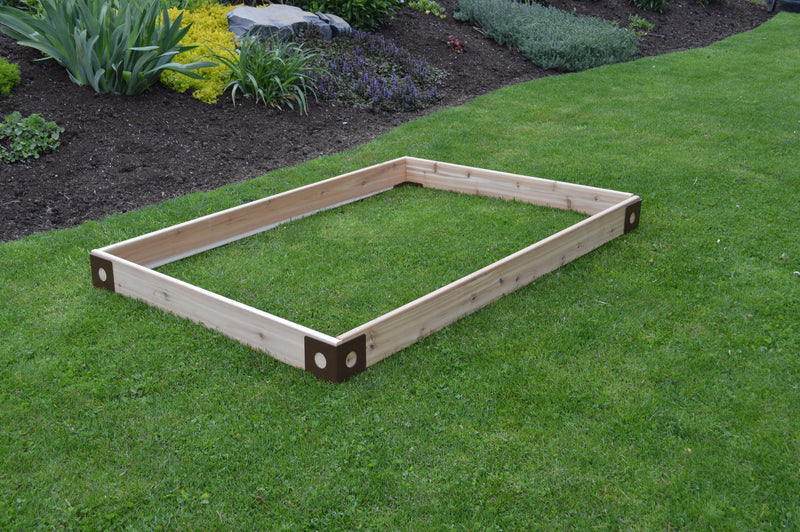 A&L Furniture Co. Amish-Made Cedar Raised Garden Beds with Decorative Corners AL785C