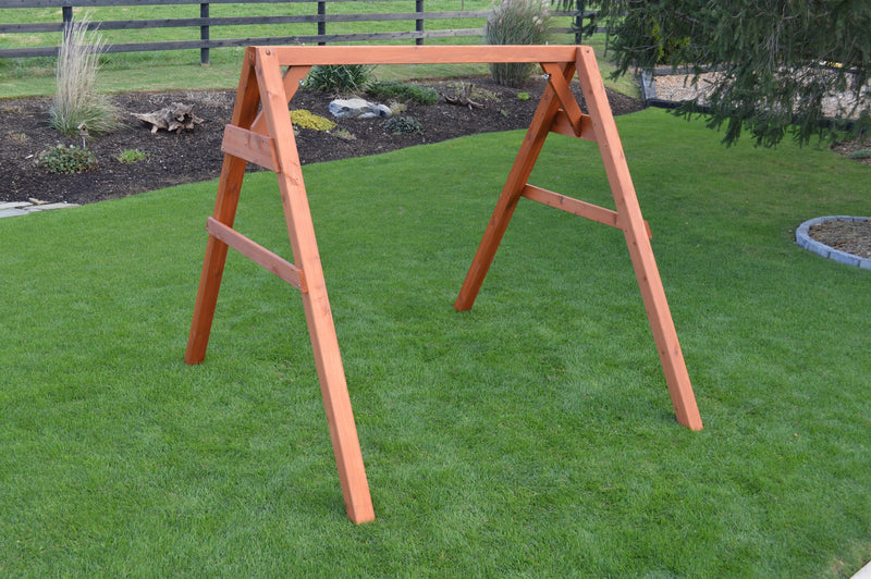 A&L Furniture Heavy Duty 4x4 Cedar A-Frame Swing Stand, Hangers Included AL794C