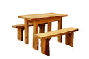 A&L Furniture Co. Blue Mountain Collection Autumnwood Tables with Wildwood Benches AL8241L