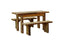 A&L Furniture Co. Blue Mountain Collection Autumnwood Tables with Wildwood Benches AL8241L