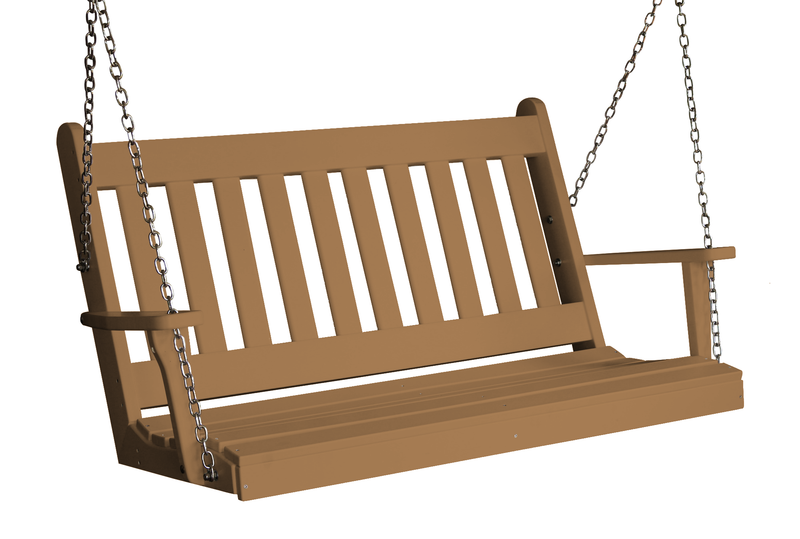 A&L Furniture Co. Amish-Made Poly Traditional English Porch Swings AL860