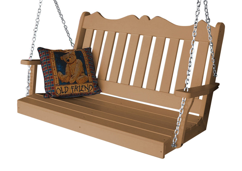 A&L Furniture Co. Amish-Made Poly Royal English Porch Swings AL865