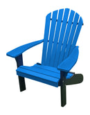 A&L Furniture Co. Amish-Made Two-Tone Poly Adirondack Chairs with Black Frame AL880B