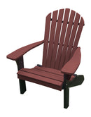 A&L Furniture Co. Amish-Made Two-Tone Poly Adirondack Chairs with Black Frame AL880B