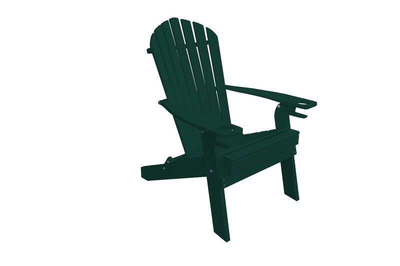 A&L Furniture Folding/Reclining Poly Adirondack Chairs with Integrated Cupholders AL881E