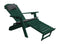 A&L Furniture Co. Folding/Reclining Poly Adirondack Chairs with Pullout Ottoman AL883