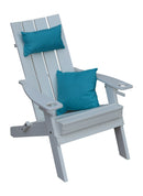 A&L Furniture Co. Amish-Made Folding Poly Hampton Adirondack Chairs with Integrated Cupholders AL904