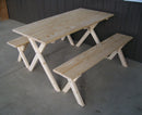 A&L Furniture Co. 5' Amish-Made Pine Economy Picnic Table AL95