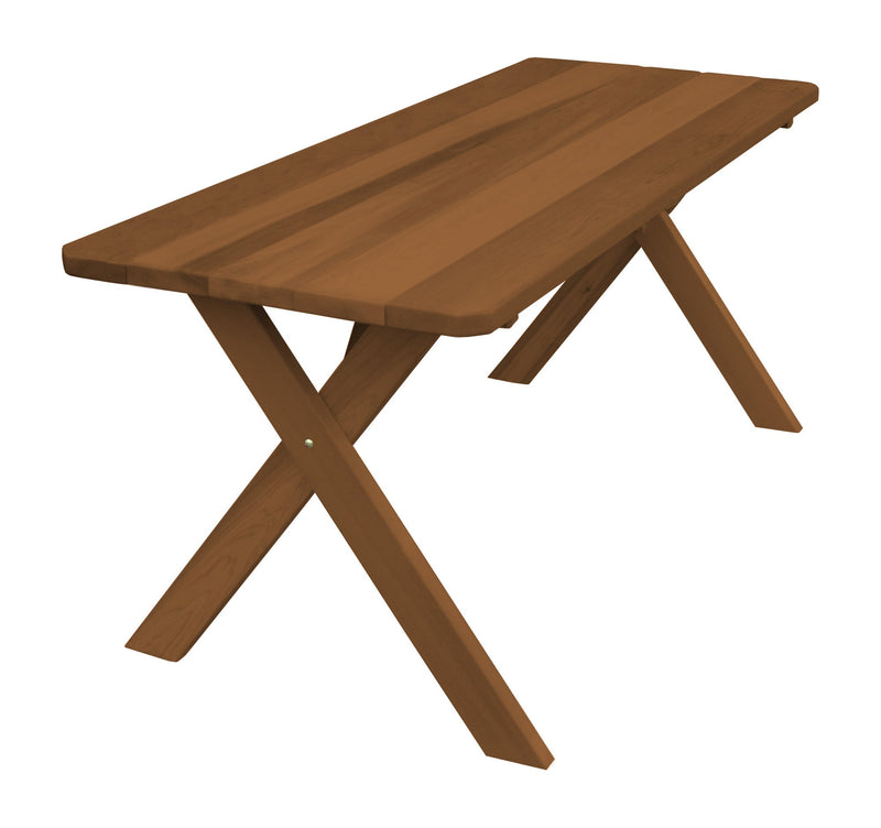 A&L Furniture Co. Amish-Made Cedar Cross-Leg Picnic Tables AL201C