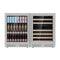 KingsBottle 48" Ultimate Under Bench Wine Fridge and Bar Refrigerator Combo KBU145BW3-SS