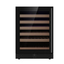 KingsBottle 24 Inch Under Counter LOW-E Glass Door Single Zone Wine Cooler KBU145WX-FG LHH