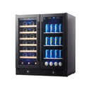 KingsBottle 30" Combination Beer and Wine Cooler with Low-E Glass Door KBU165BW-SS