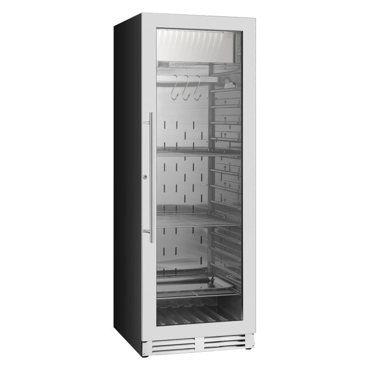 KingsBottle Glass Door Home and Commercial Upright Steak Ager Refrigerator KBU180SA-SS RHH