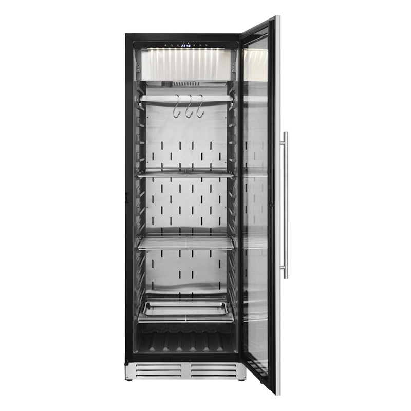 KingsBottle Glass Door Home and Commercial Upright Steak Ager Refrigerator KBU180SA-SS RHH