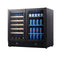 KingsBottle 36" Beer and Wine Cooler Combination with Low-E Glass Door KBU190BW-BLK