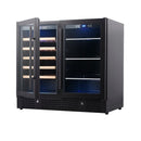 KingsBottle 36" Beer and Wine Cooler Combination with Low-E Glass Door KBU190BW-BLK