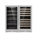 KingsBottle 47" Height Dual-Zone Wine & Beverage Refrigerator Combo with Low-E Glass Door KBU265BW3-FG