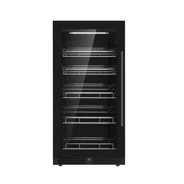 KingsBottle 389 Cans Capacity Upright Beverage Refrigerator With Low-E Glass Door KBU265BX-FG LHH