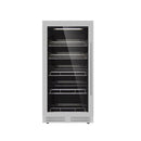 KingsBottle 389 Cans Capacity Upright Beverage Refrigerator With Low-E Glass Door KBU265BX-FG LHH