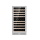 KingsBottle 47-Inch Tall Dual Zone Wine Cooler with Low-E Glass Door KBU265DX-FG RHH