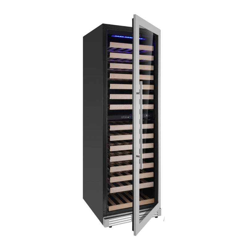 KingsBottle Dual Zone Upright Low-E Glass Door Large Wine Cooler KBU425DX-FG RHH