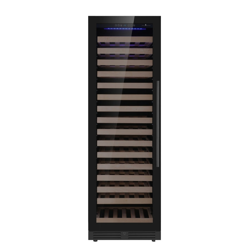 KingsBottle Upright Single Zone Large Wine Cooler with Low-E Glass Door KBU425WX-SS RHH