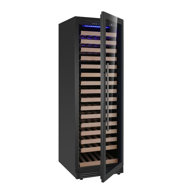 KingsBottle Upright Single Zone Large Wine Cooler with Low-E Glass Door KBU425WX-SS RHH