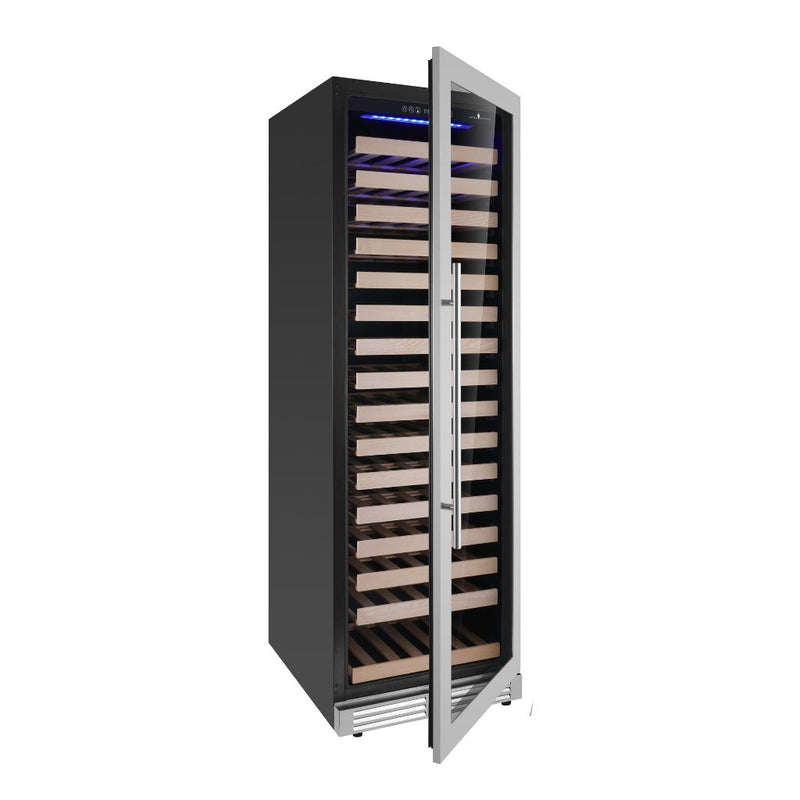 KingsBottle Upright Single Zone Large Wine Cooler with Low-E Glass Door KBU425WX-SS RHH