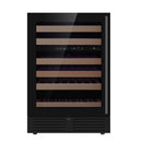 KingsBottle Dual Zone 24 Inch Under Counter LOW-E Glass Door Wine Cooler KBU145DX-FG RHH