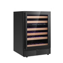 KingsBottle Dual Zone 24 Inch Under Counter LOW-E Glass Door Wine Cooler KBU145DX-SS RHH