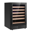 KingsBottle 24 Inch Under Counter LOW-E Glass Door Single Zone Wine Cooler KBU145WX-SS LHH