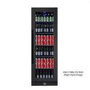 KingsBottle 72" Large Beverage Refrigerator With Clear Glass Door with Stainless Steel Trim KBU170BX-SS LHH