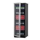 KingsBottle 72" Large Beverage Refrigerator With Clear Glass Door with Stainless Steel Trim KBU170BX-SS LHH