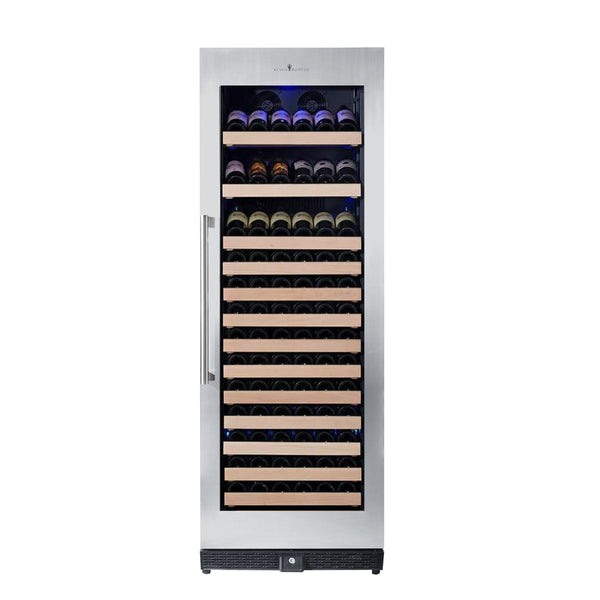 KingsBottle 166 Bottle Large Wine Cooler Refrigerator Drinks Cabinet KBU170WX-SS RHH