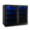 39 Inch Under Counter Black Door Wine And Beer cooler Combo 