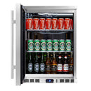 KingsBottle 24 Inch Outdoor Beer Fridge Cooler Stainless Steel KBU55ASD LHH