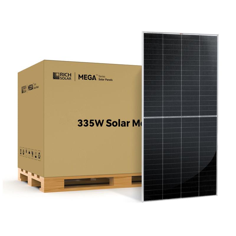 Rich Solar MEGA 335 | 335 Watt Solar Panel | Premium Grid-tie or Off-grid Solar Panel for Residential, Commercial, Agriculture | 25-Year Output Warranty | UL Certified