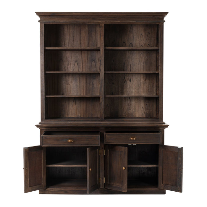 NovaSolo Halifax Mindi Hutch Bookcase Unit Black Wash BCA599BW