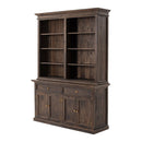 NovaSolo Halifax Mindi Hutch Bookcase Unit Black Wash BCA599BW