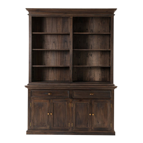 NovaSolo Halifax Mindi Hutch Bookcase Unit Black Wash BCA599BW