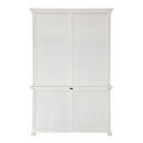 NovaSolo Provence Cabinet with Hutch White BCA595