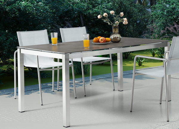 Whiteline Modern Living Paola Rectangular Outdoor Dining Table DT1924