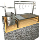 Tagwood BBQ Insert Style Argentine Santa Maria Wood Fire & Charcoal Gaucho Grill without firebricks | BBQ09SS