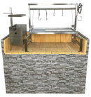 Tagwood BBQ Insert Style Argentine Santa Maria Wood Fire & Charcoal Gaucho Grill without firebricks | BBQ09SS