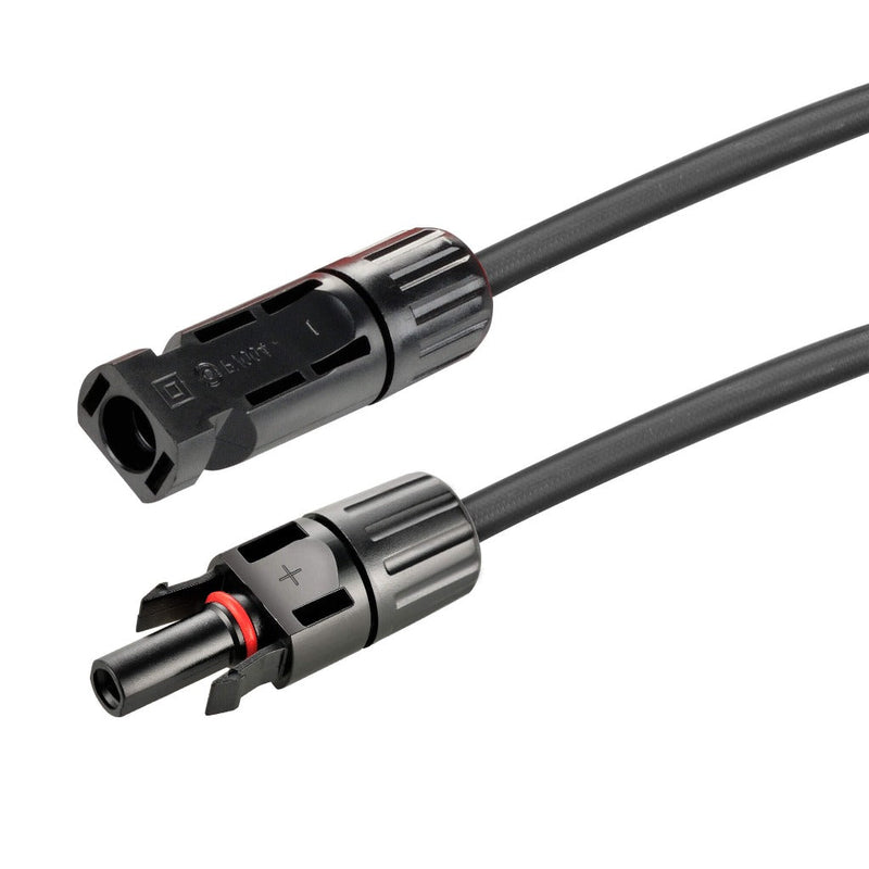 Rich Solar 10 Gauge Solar Panel Extension Cable with Male and Female Solar Connector Ends | Pair of 10AWG Red and Black Extension Wire with Connectors on Both Ends | Choose Cable Length: 10ft, 15ft, 20ft, 30ft, 50ft, 75ft, 100ft