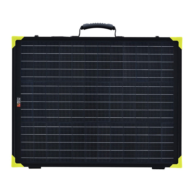 Rich Solar MEGA 100 Portable Briefcase Solar Panel | 100 Watt Portable Solar Panel | Premier 12V Portable Solar Panel for Generators, Power Stations, Vans | High Efficiency